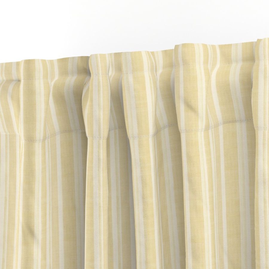 Mellowstone - Elegant Yellow And White Stripes Countryside Sophistication