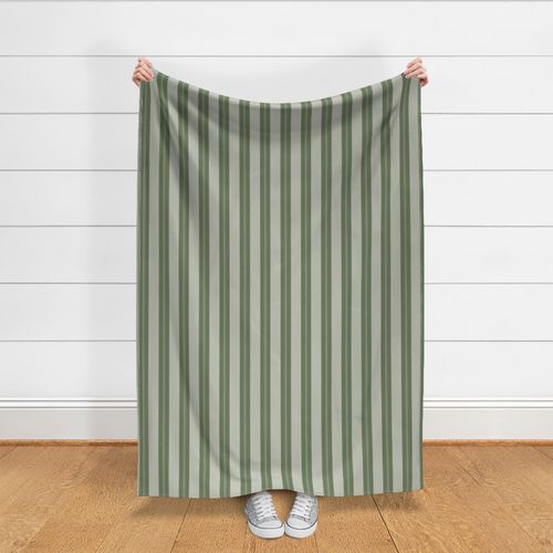 Block Stripes Elegant Timeless Classic Cottage Home Chic Sage Green Gray