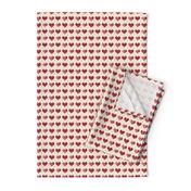 Amourton - Woven Red Hearts Classic Country Sophistication