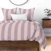 4 In Awning Stripes With Linen Texture Mauve Beige On Pale Warm Pink