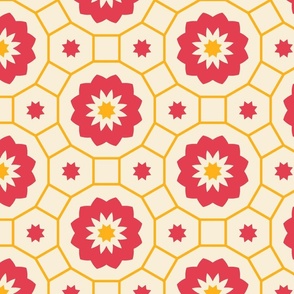 Cheery Floral Geometric