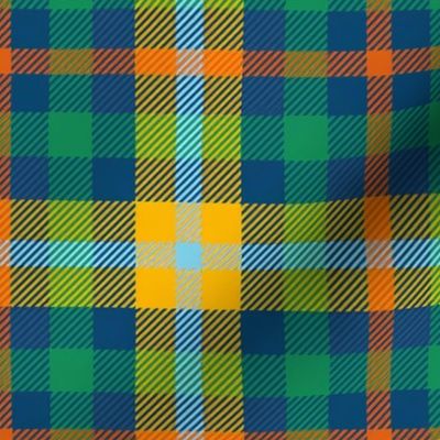 Plaid Tartan Hunter Green Yellow Blue Traditional textile autumn apparel