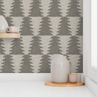 Aztec charcoal brown textured and tonal trees for a farmhouse man cave