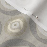 Retro circular geometric art deco - neutral grey tones - modern farmhouse