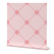 Minimalist luxury serene blush pink tile trellis lattice