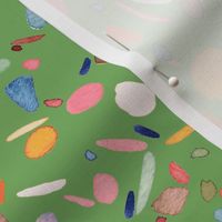 Terrazzo Abstract Apple green Medium