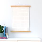 Simple Grid Check Scandinavian Off White Stone 24in Repeat Jumbo Scale