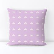 Minimalist cream white Mini Floral Motif dots on soft lilac background