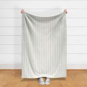 M - 2" Natural Taupe on White - Vertical Double Stripes - Linen Look