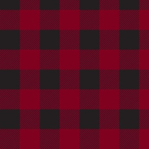 Buffalo Plaid Dark Burgundy Red