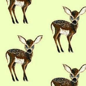 Fawn on pale green