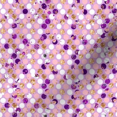 Purple Glitz Polka Dots