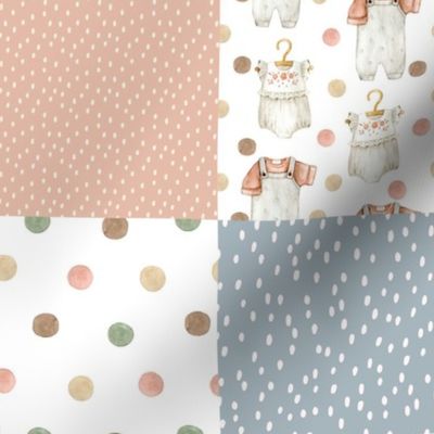 Kid Clothes Modern Watercolor Polka Dots