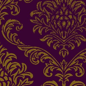 Timeless brocade/ Eggplant