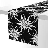 Black and White Floral Starburst Design