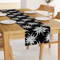 Black and White Floral Starburst Design