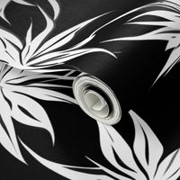 Black and White Floral Starburst Design