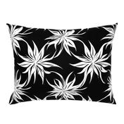 Black and White Floral Starburst Design