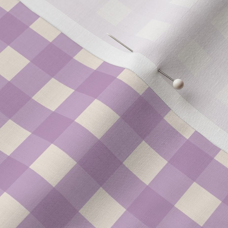 Classic gingham for modern farmhouse lilac with linen - Small