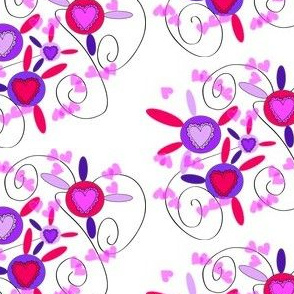 Valentine Heart Flowers