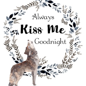 54x72 Always Kiss Me Goodnight Wolf Print