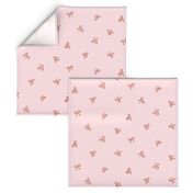 Hand-Drawn Whimsical Cute Girly Bows in Red and Blush Pink (Large)