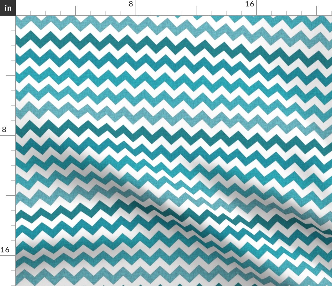 Ombre Textured Chevron in Pool Blues