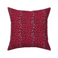 Quatrefoil & Dots On Red-01