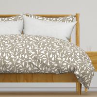 Charming Country Geese on taupe - medium - non directional