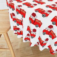 Christmas Fire Trucks Kids Truck Pattern