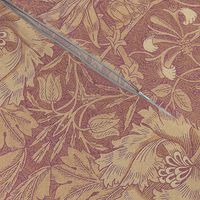 William Morris tribute-Honeysuckle mink jewel earthy floral tonal botanical