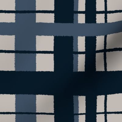 Timeless plaid / ikat indigo