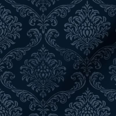 Timeless brocade/ indigo