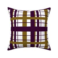 Timeless plaid / ikat eggplant