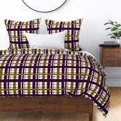 Timeless plaid / ikat eggplant