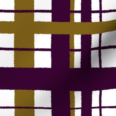 Timeless plaid / ikat eggplant