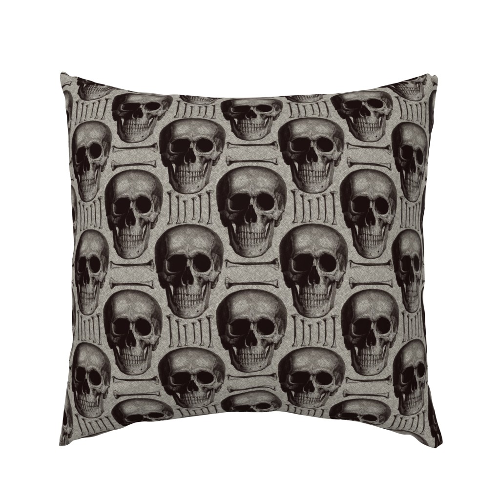 Burlap skulls&bones medium