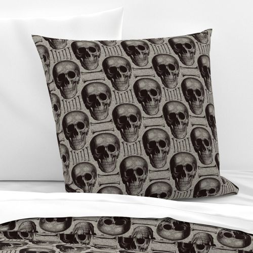 Burlap skulls&bones medium