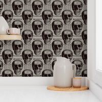 Burlap skulls&bones medium