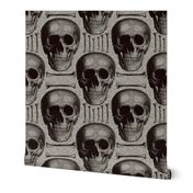 burlap skulls&bones large