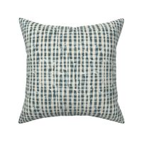 Blue Cream Painterly Plaid Gingham