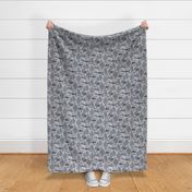 Black on Grey Toile with greyhounds