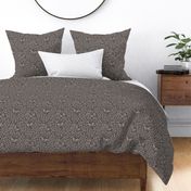 (M) Neutral Butterfly Boho Garden with Mocha Brown on Charcoal Grey -Medium