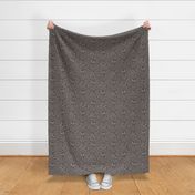 (M) Neutral Butterfly Boho Garden with Mocha Brown on Charcoal Grey -Medium