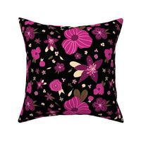 Garden Of Florals in Fuschia and Purple