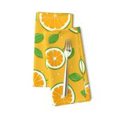 Bigger Tropical Citrus Orange Slices Mandarin Yellow