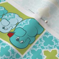 Elephant family blue