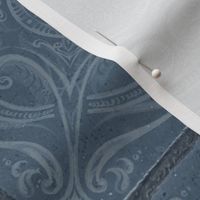 Medallion Splashback Tiles - Denim Tonal