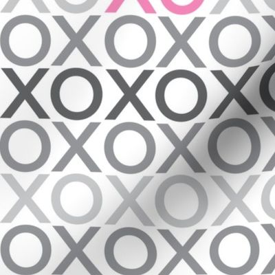 XOXO : grey + pink : big