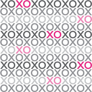 XOXO : grey + pink : big